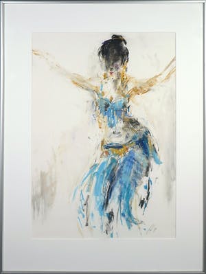Hans Hellingwerf - Pastel, Buikdanseres - Ingelijst kopen? Bied vanaf 40!