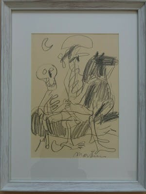 Anton Martineau - FIGURATIE / ORIGINEEL WERK / 43x33cm / KADER / SIG kopen? Bied vanaf 45!