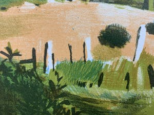 Nicolaas Wijnberg - kleurenlitho - 'Landschap in expressionistische kleuren' - 1983 kopen? Bied vanaf 39!