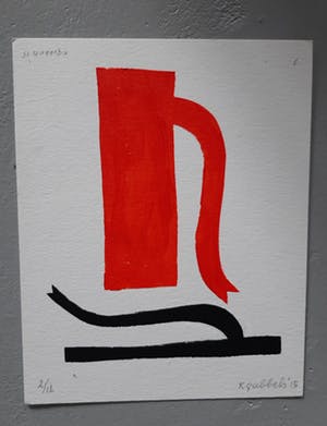 Klaas Gubbels - Baselitz, dubbel gesigneerd. Kleine oplage van 12. kopen? Bied vanaf 250!