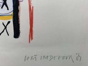 Bert Vredegoor - gemengde techniek op papier - 'King Crimsons castle' - 1984 (UNIEK WERK) kopen? Bied vanaf 1!