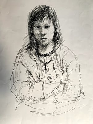 Aat Veldhoen - Portret van Henny, een buurmeisje kopen? Bied vanaf 30!