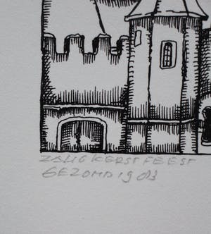 Toon Tieland - Litho - zalig kerstfeest gezond 1983 kopen? Bied vanaf 50!