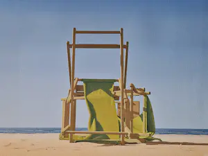 Teun Nijkamp - Grote kleuren zeefdruk "laatste dag aan het strand" - beperkte oplage (100) kopen? Bied vanaf 55!