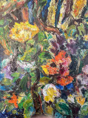 Jacobus Doeser - Bloemen en bladeren (incl. origineel schilderspalet!) kopen? Bied vanaf 1000!