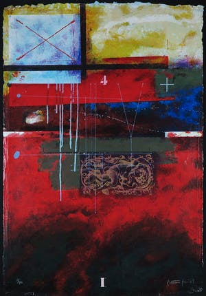 Piotr Konkel - Zeefdruk en collage, Dancing 4 rain kopen? Bied vanaf 1!