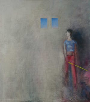 H. J. van den Berg - Olieverf op doek, Blauwe lucht II - Ingelijst kopen? Bied vanaf 1!