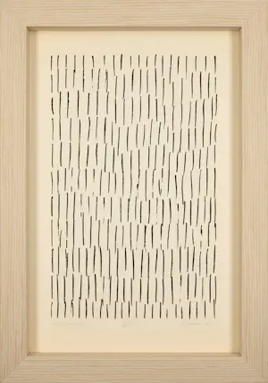 Jan Schoonhoven - Lithografie "VI" - minimalistisches Meisterwerk - hochwertig gerahmt kopen? Bied vanaf 1190!