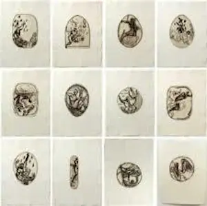 Markus Lüpertz - Titanenschlacht - 12 Kaltnadelradierungen kopen? Bied vanaf 2200!