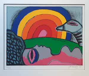 Corneille - " Femme à l'Arc-en-Ciel" verkocht voor € 325!