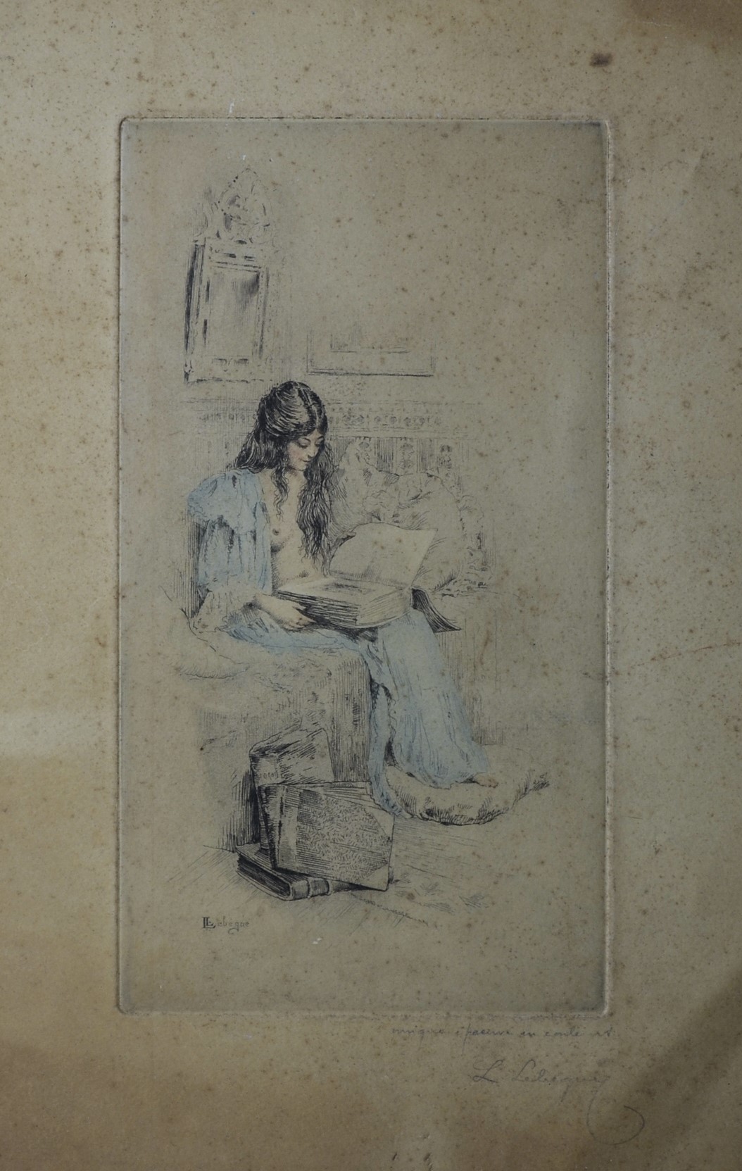 Leon Le Begue - portret vrouw, ets  kopen? Bied vanaf 30!