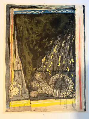 Lon Buttstedt - Kleurenlitho, Serpens Lingua II, Oplage 5/12 kopen? Bied vanaf 50!
