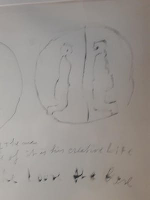 Anton Heyboer - Figuren en tekst. Groot! (115 x 90) kopen? Bied vanaf 199!