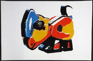 Karel Appel - Zeefdruk, De Kip kopen? Bied vanaf 1!