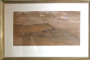 Gustav Schönleber - Hügelige Landschaft kopen? Bied vanaf 760!