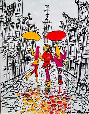 Elena Polyakova - Wandeling in Kalverstraat Amsterdam verkocht voor € 75!