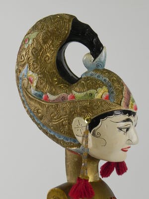 Niet of onleesbaar gesigneerd - Twee Indonesische Wajangpoppen kopen? Bied vanaf 1!