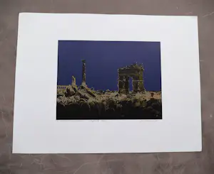 Jos Muris - Erg mooie kleuren - Zeefdruk "Een landschap met ruines" beperkte oplage (115) kopen? Bied vanaf 40!