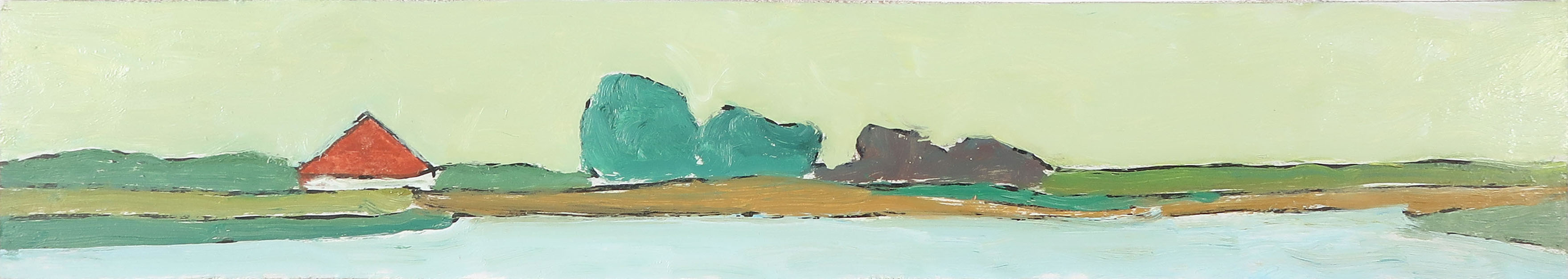 Paul Overhaus - Olieverf op board, Platteland - Ingelijst kopen? Bied vanaf 70!