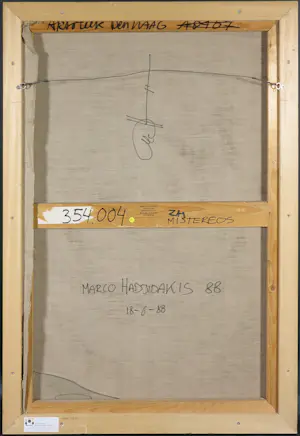 Marco Hadjidakis - Olieverf op doek, Zonder titel - Ingelijst kopen? Bied vanaf 1!