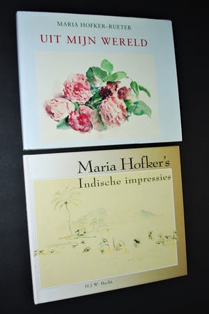 Maria Hofker - Rueter - Keizerskroon - aquarel 1971 - plus 2 boeken, 1x gesigneerd kopen? Bied vanaf 85!