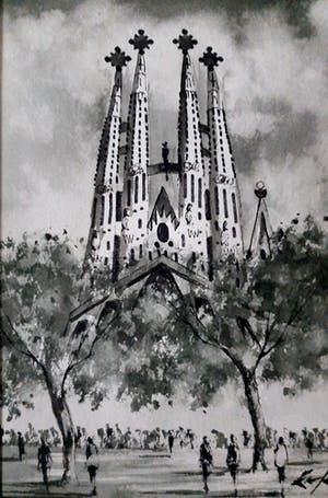 Niet of onleesbaar gesigneerd - Barcelona - M.J.Zafra kopen? Bied vanaf 1!