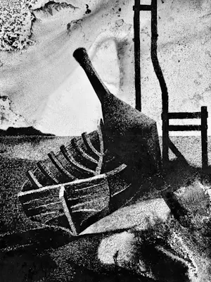 Eugène Eechaut - Wunderschöne Tuschearbeit, ein im Hafen gestrandetes Boot – Expo Pfeiffer Brüssel kopen? Bied vanaf 50!