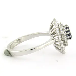 18k wit gouden ring met saffier en briljant geslepen diamant tot. 0.90ct kopen? Bied vanaf 810!