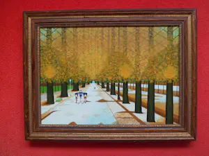 Jan Verheyen - herfst in Het Prater te Wenen. Naïve kunst. kopen? Bied vanaf 695!