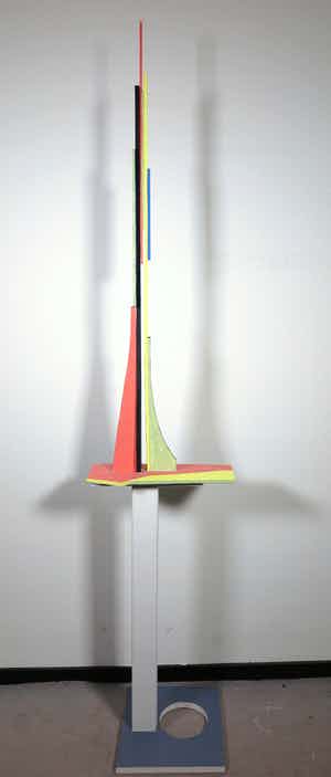 Paul Overhaus - Hout, Beschilderd sculptuur verkocht voor € 10!