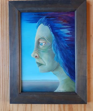 Nico van der Reyden - Olieverf op board, Blik in de toekomst - Ingelijst. kopen? Bied vanaf 1!