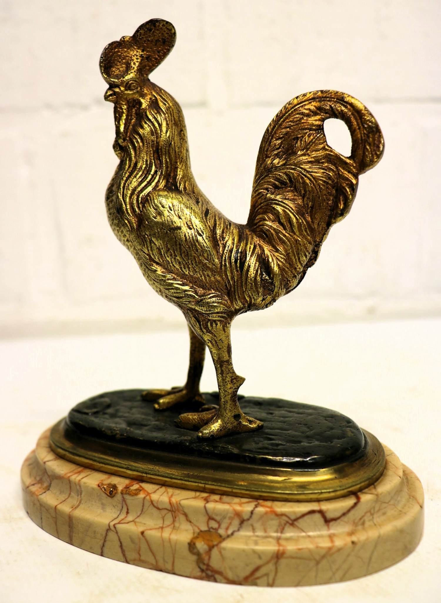 Niet of onleesbaar gesigneerd - fosfor brons haan kopen? Bied vanaf 1!