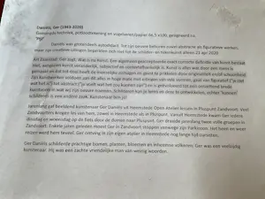 Ger Daniels - De Pijl, tekening collage met veren, hand gesigneerd kopen? Bied vanaf 65!