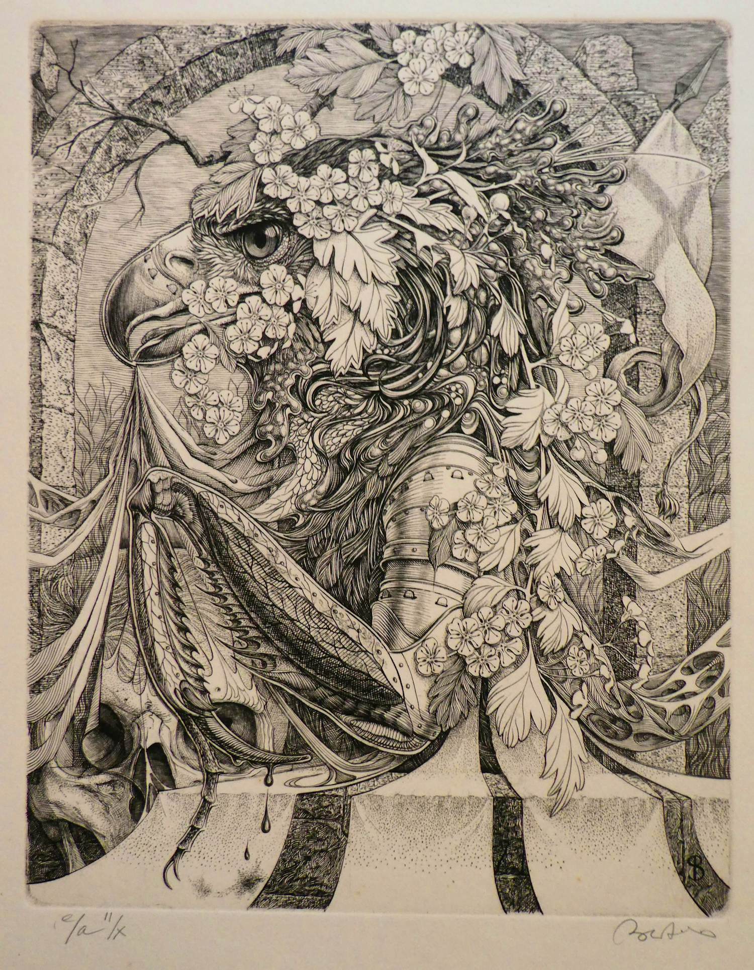 Bertil Schmull - LOT (2x)"Reïncarnatie" en kopergravure E.Reitsma-Valença verkocht voor € 75!