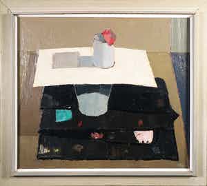 Thaddeus van Eijsden - Olieverf op doek, Compositie - Ingelijst verkocht voor € 500!