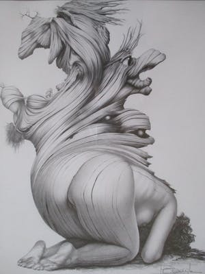 Peter Breedijk - Ingelijste potloodtekening kopen? Bied vanaf 150!