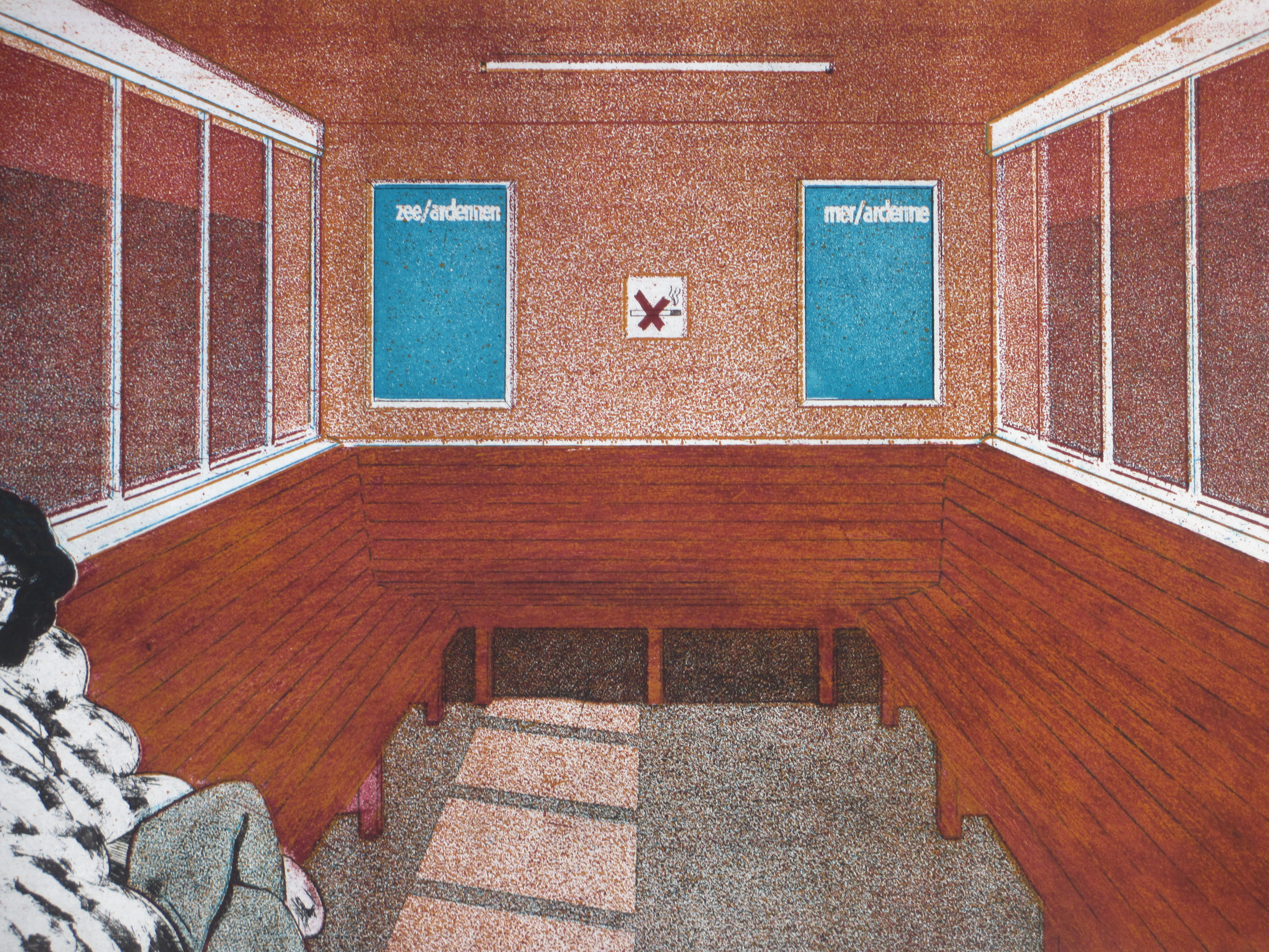 Peter Bes - Wachtruimte Zee / Ardennen - Kleurets kopen? Bied vanaf 50!