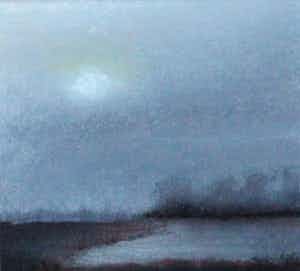 Harry van Kuyk - Ingelijste pastel: Miezerig -2003 verkocht voor € 250!