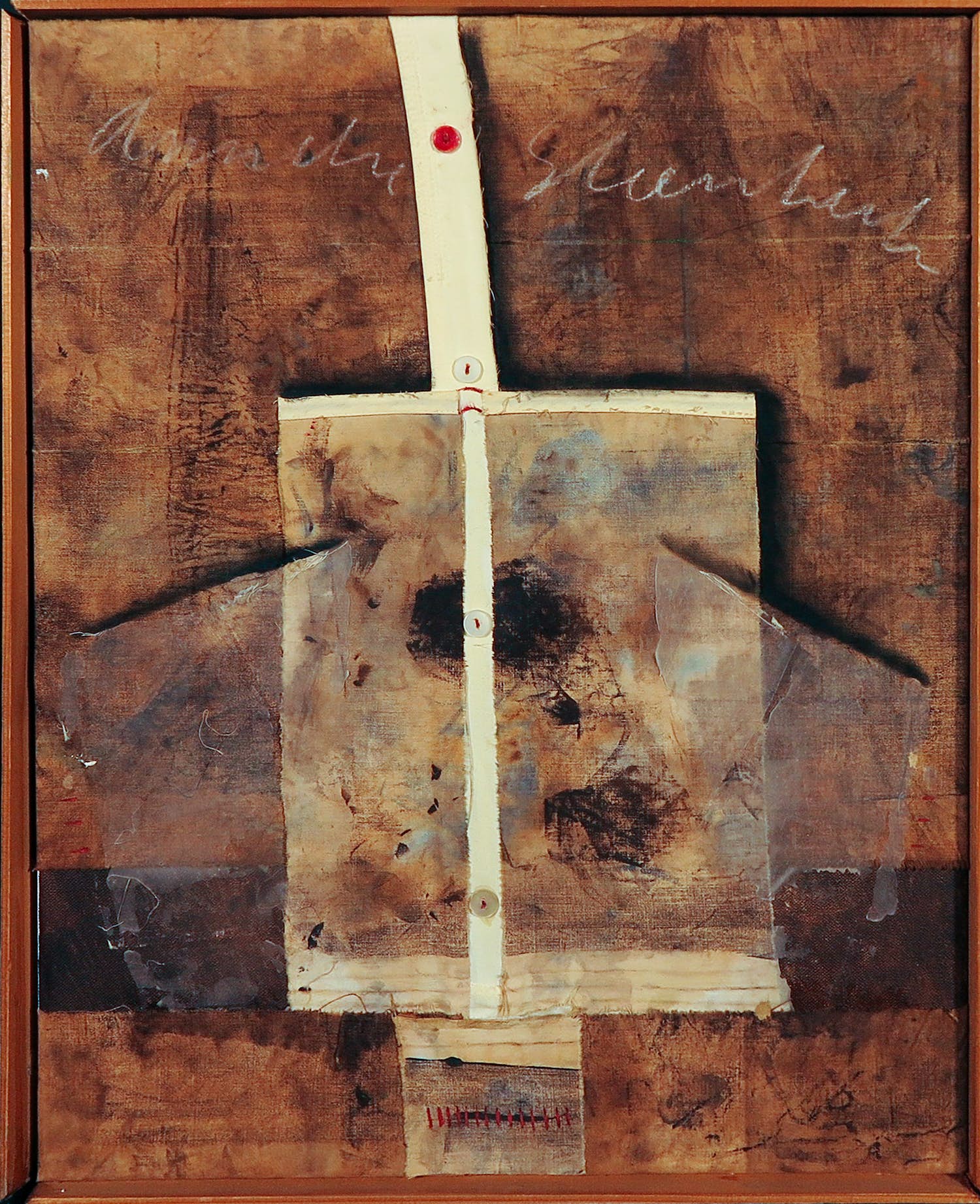 Anneke Steenbeek - Olieverf op doek, Abstract bruin - Ingelijst kopen? Bied vanaf 1!