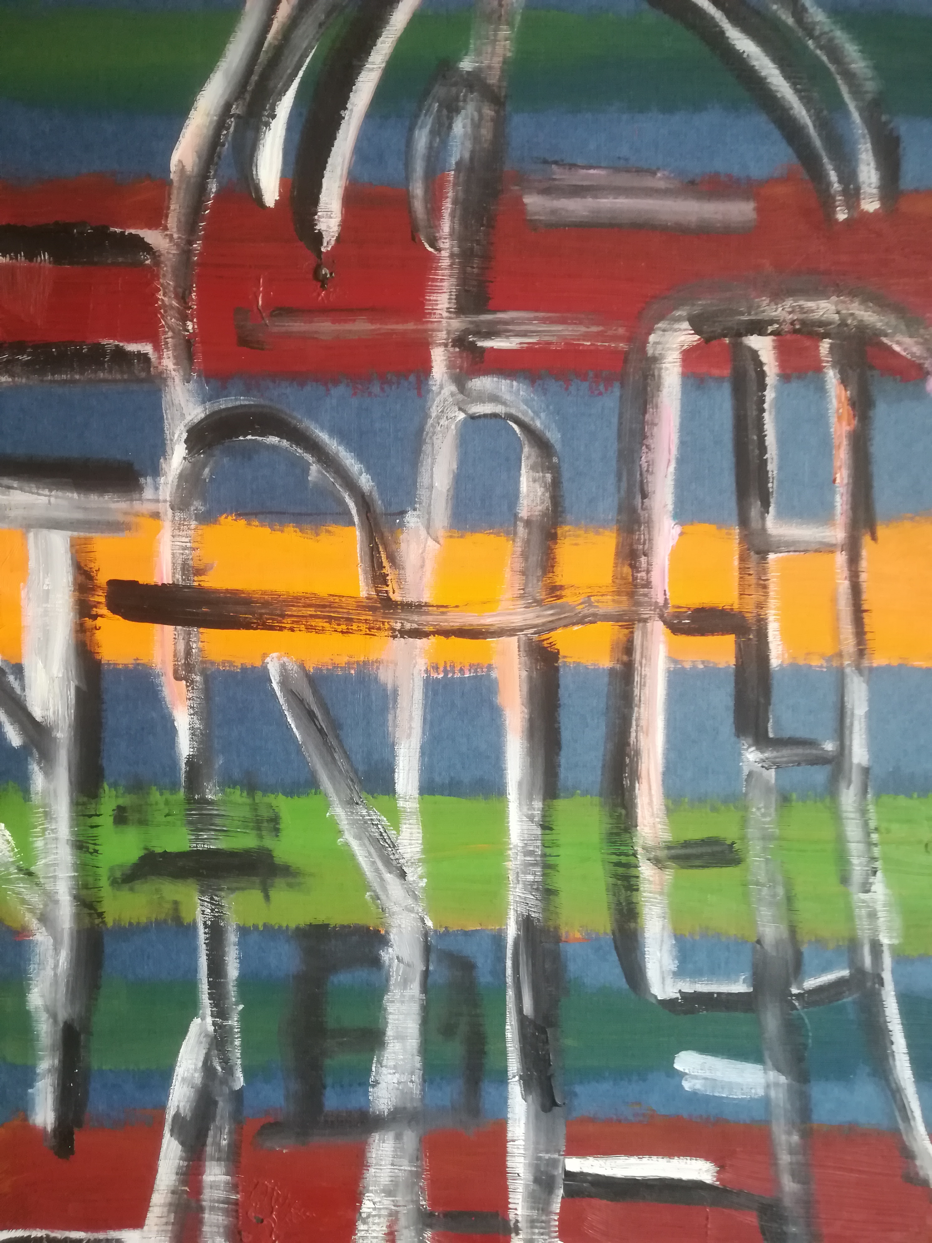 Meertje Kaal - (1930 - 2016) "Santa barbara" 2007 Acrylverf op papier  kopen? Bied vanaf 25!