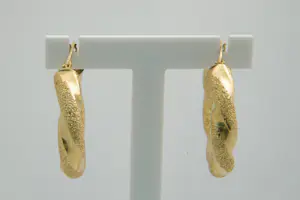 71 - 1 Paar (zo goed als nieuwe) geel-gouden 18Krt oorringen - gedraaid model kaufen? Bieten Sie von 280!