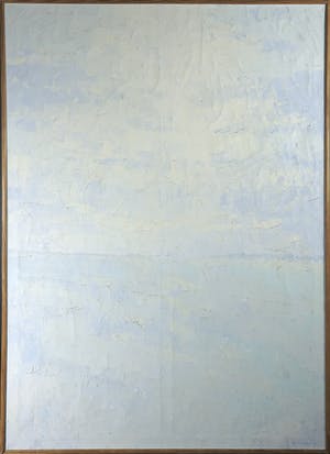Rudi Polder - Olieverf op doek, Wolken boven étang - Ingelijst kopen? Bied vanaf 1!