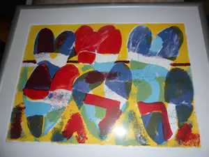 Jan Cremer - zeefdruk: L'histoire des Coeurs III - 1998 Groot kopen? Bied vanaf 225!