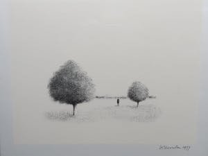 Metten Koornstra - Man in Verstild Landschap kopen? Bied vanaf 20!