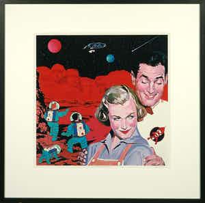 Alfred Degens - Lambdaprint, The red planet - Ingelijst verkocht voor € 35!