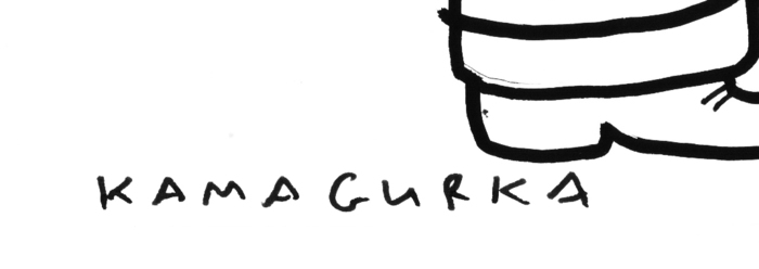 Kamagurka - En had meneer er nog iets bij willen drinken? - tekening, gesigneerd kopen? Bied vanaf 150!