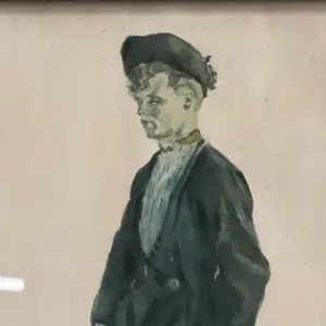 Matthijs Hage - Volendam- Portret van een Jongen Met Volendam Kostuum Gesigneerd kopen? Bied vanaf 35!