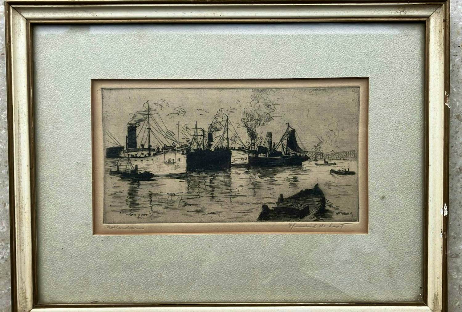 Hendrik de Laat - Havenzicht Rotterdam vendu pour 50€ !