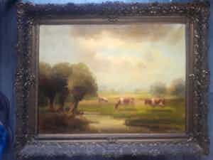 Jaap Kregten - Jaap van Kregten, Hollands landschap. verkocht voor € 125!