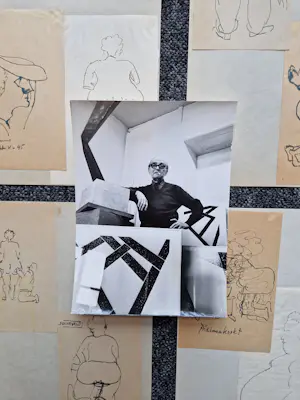 Toon Kelder - verzameling (inkt) tekeningen en schetsen "naakten" en foto's en catalogi kopen? Bied vanaf 60!